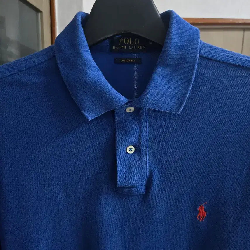 [BUNJANG] Polo Ralph Lauren Custom Fit Polo Shirt Blue / 남성M 폴로 커스텀핏 카라 반팔티 블루