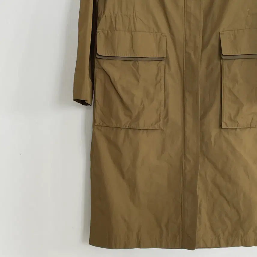 [BUNJANG] Guho Nylon Zipper Casual Collarless Coat / 구호 나일론 지퍼 캐쥬얼 논카라 코트