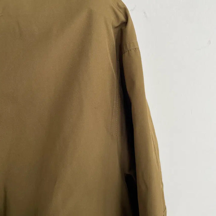 [BUNJANG] Guho Nylon Zipper Casual Collarless Coat / 구호 나일론 지퍼 캐쥬얼 논카라 코트