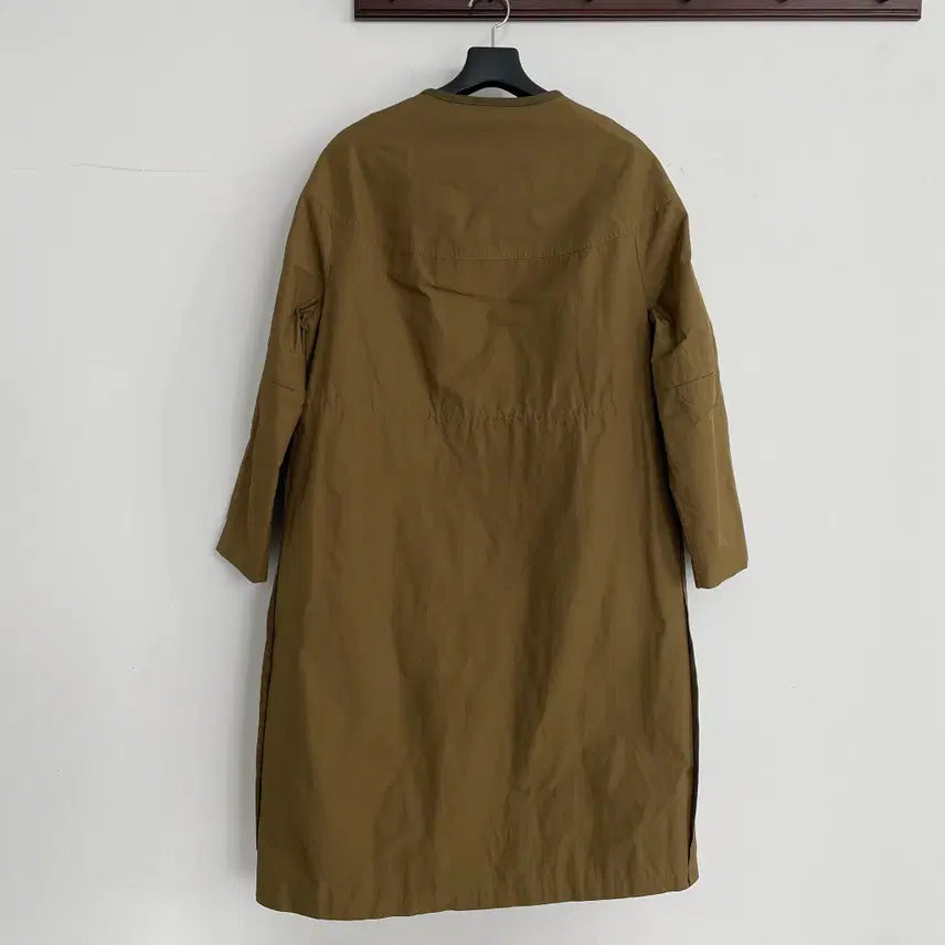 [BUNJANG] Guho Nylon Zipper Casual Collarless Coat / 구호 나일론 지퍼 캐쥬얼 논카라 코트