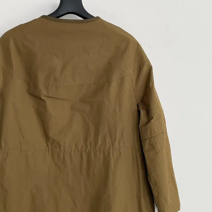 [BUNJANG] Guho Nylon Zipper Casual Collarless Coat / 구호 나일론 지퍼 캐쥬얼 논카라 코트