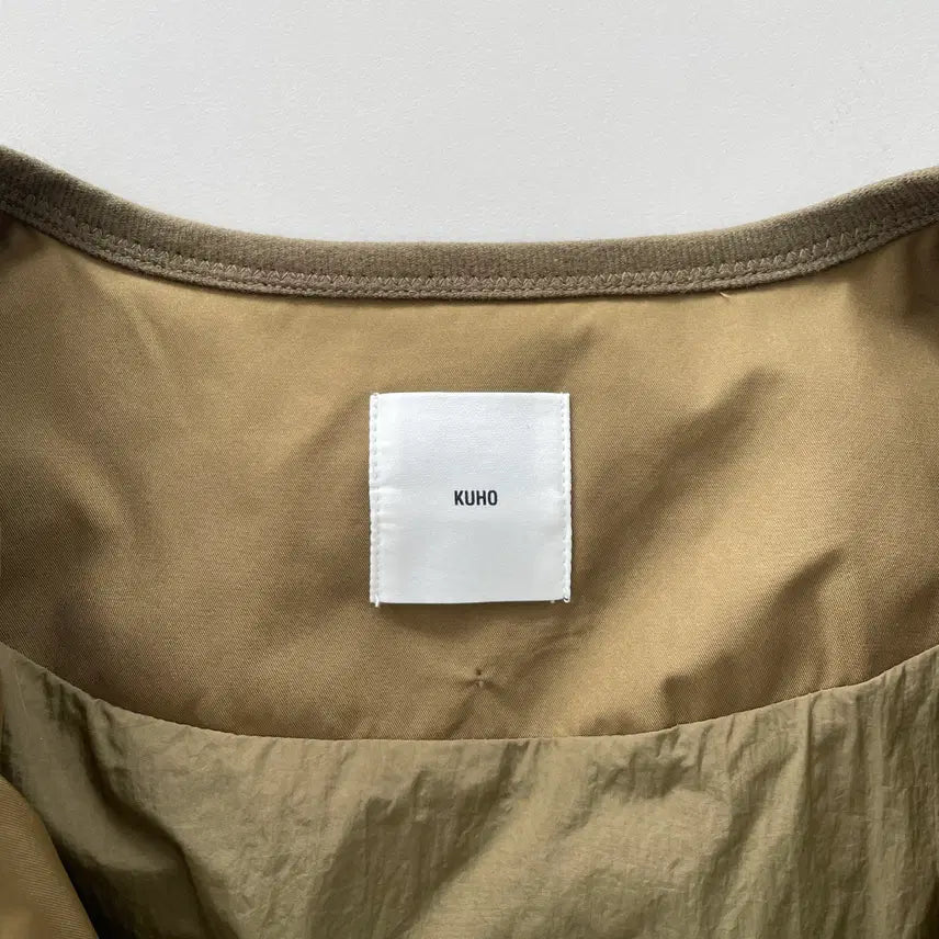 [BUNJANG] Guho Nylon Zipper Casual Collarless Coat / 구호 나일론 지퍼 캐쥬얼 논카라 코트