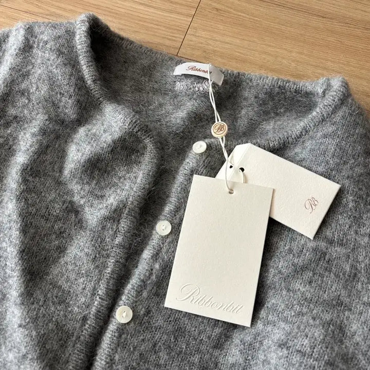 [BUNJANG] Ribbonbit Gray Cardigan / 리본빗 가디건