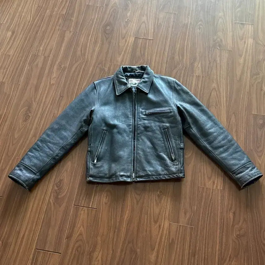 [BUNJANG] Leather Jacket - Cowhide / 스포츠 레더자켓 소가죽
