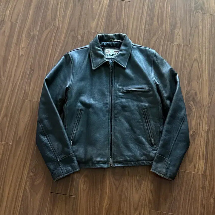 [BUNJANG] Leather Jacket - Cowhide / 스포츠 레더자켓 소가죽