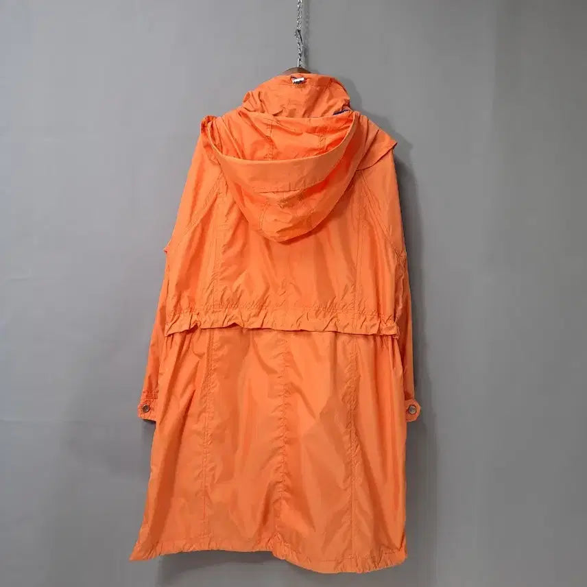 [BUNJANG] Studio Bonnie Prada Orange Hooded Long Outerwear / studio bonnie 프라다소재 오렌지색 후드 롱 아우터