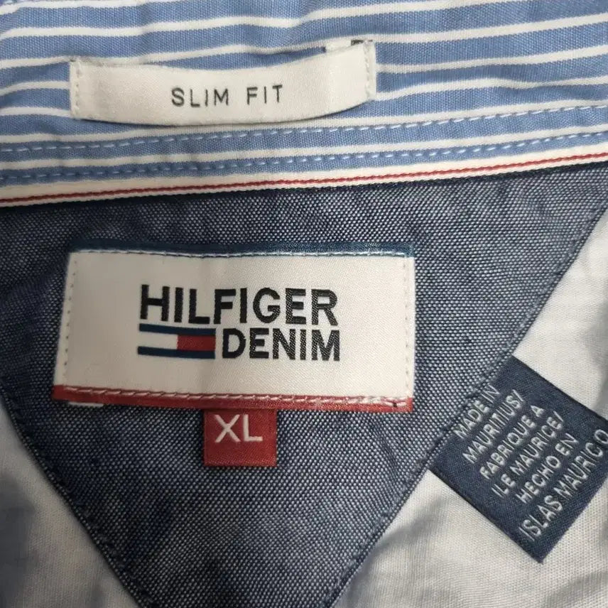 [BUNJANG] Tommy Hilfiger Striped Shirt Sky Blue XL / 타미힐피거 스트라이프 셔츠 하늘색