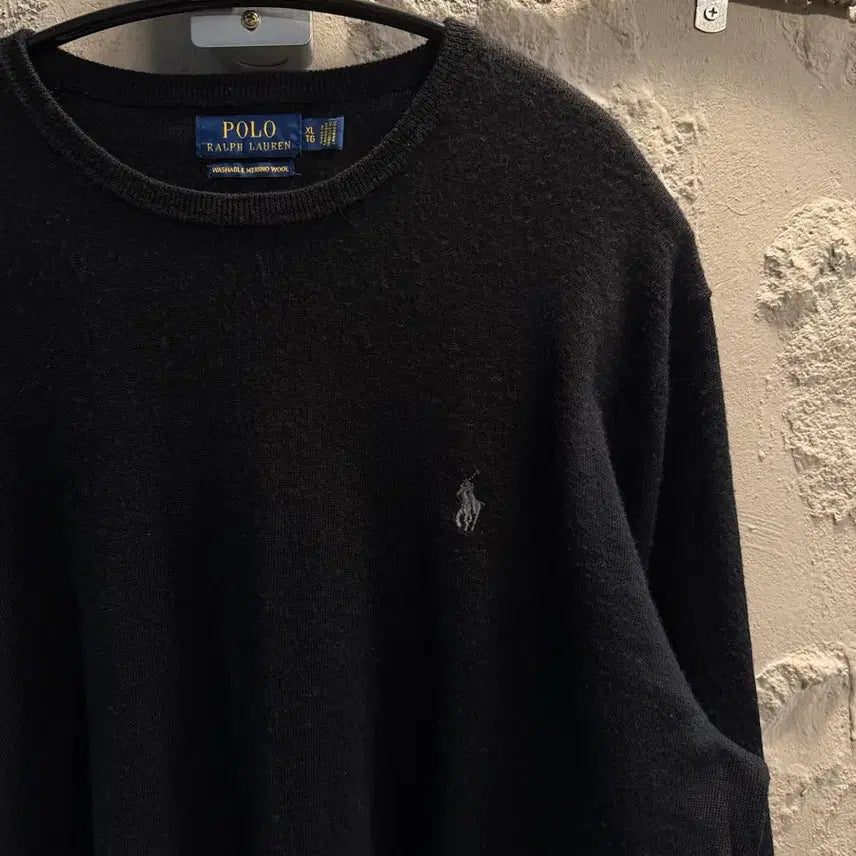 [BUNJANG] Polo Ralph Lauren Merino Wool Knit Sweater / XL 폴로랄프로렌 POLO 메리노 울 니트 블랙