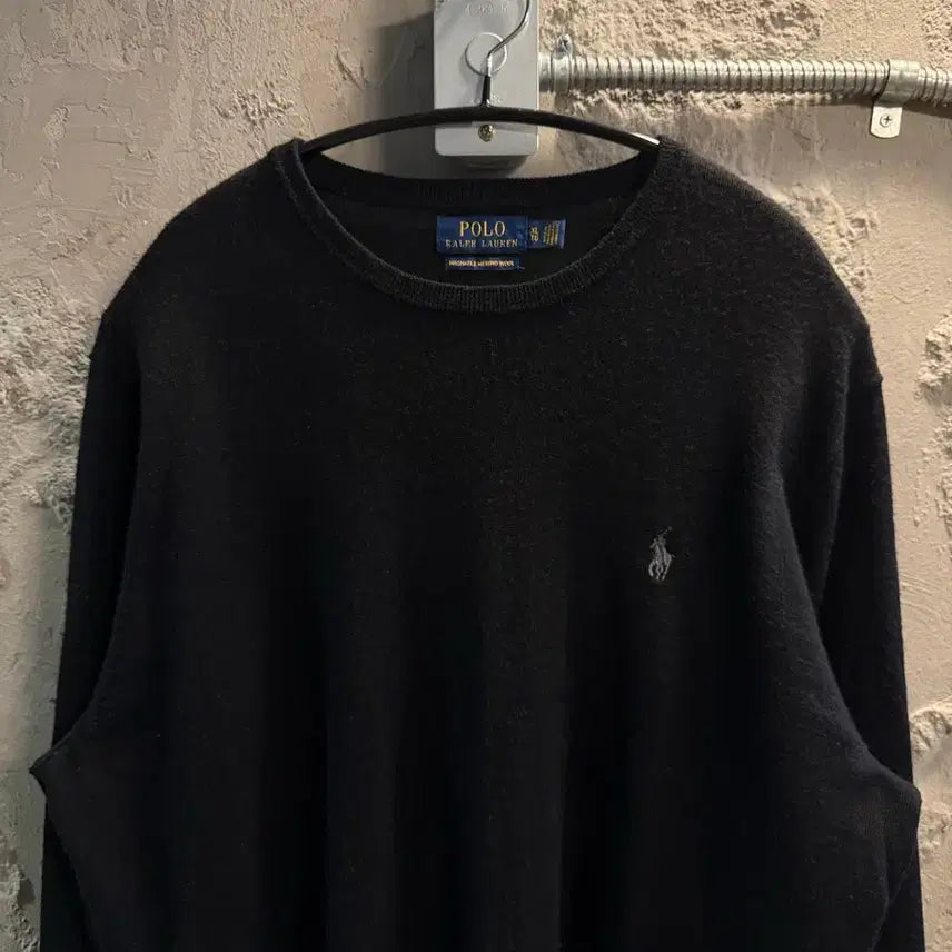 [BUNJANG] Polo Ralph Lauren Merino Wool Knit Sweater / XL 폴로랄프로렌 POLO 메리노 울 니트 블랙