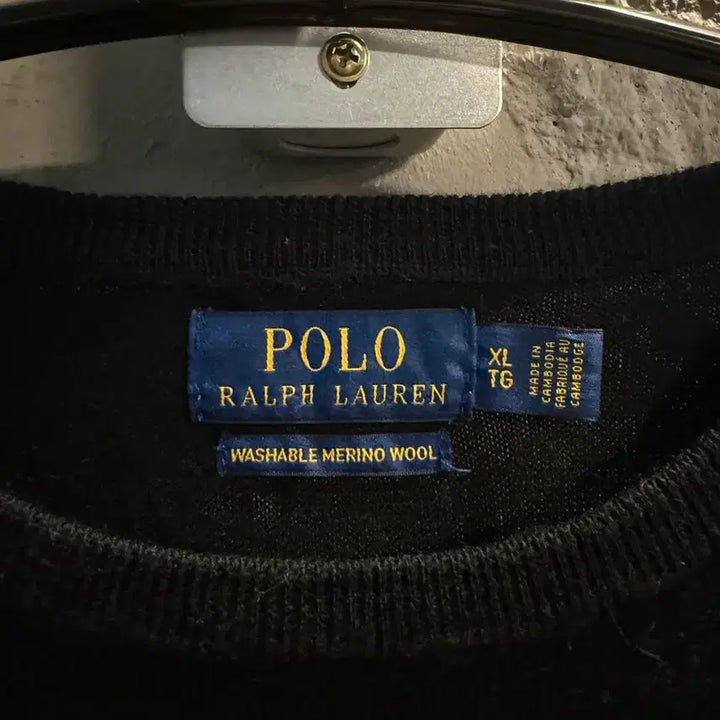 [BUNJANG] Polo Ralph Lauren Merino Wool Knit Sweater / XL 폴로랄프로렌 POLO 메리노 울 니트 블랙
