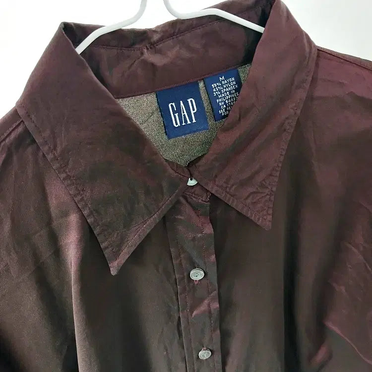 [BUNJANG] GAP Wine Pearl Dress Shirt / GAP 갭 봄여름 와인펄 드레스 셔츠 95