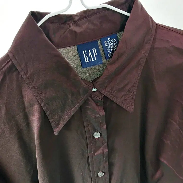 [BUNJANG] GAP Wine Pearl Dress Shirt / GAP 갭 봄여름 와인펄 드레스 셔츠 95