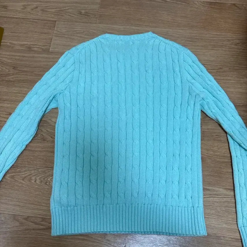 [BUNJANG] Polo Ralph Lauren Cable Knit Sweater Mint Green / 폴로 랄프로렌 케이블 니트 민트색m