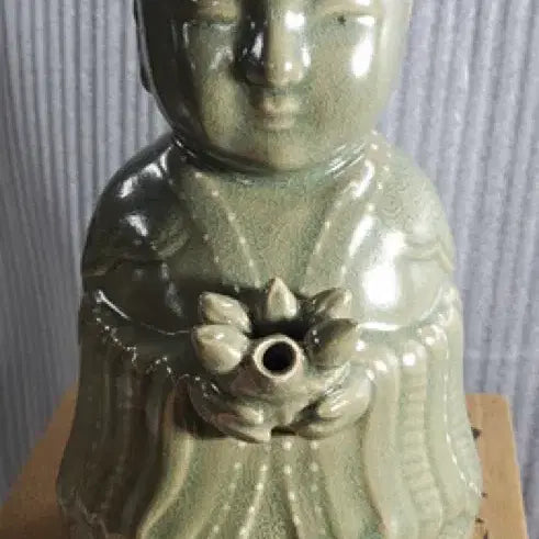 [BUNJANG] Goryeo Celadon Bodhisattva Pure Water Bottle Antique Collectible / 고려청자 보살상 정수병 고려 청자 골동품 고미술품 수집품