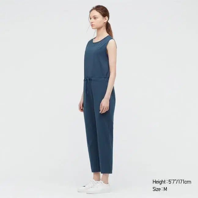 [BUNJANG] Uniqlo Theory Ultra Stretch Sleeveless Jumpsuit / 띠어리 유니클로 L 울트라 스트레치 민소매 점프수트 W-원피스-258