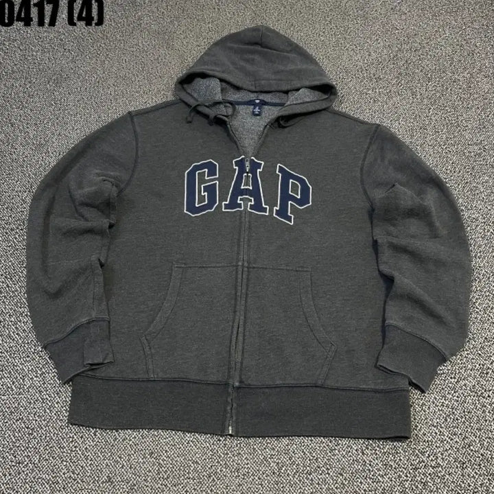 [BUNJANG] GAP Charcoal Fleece Hoodie L / GAP 갭 기모 후드집업 차콜 L | 0417 [4]