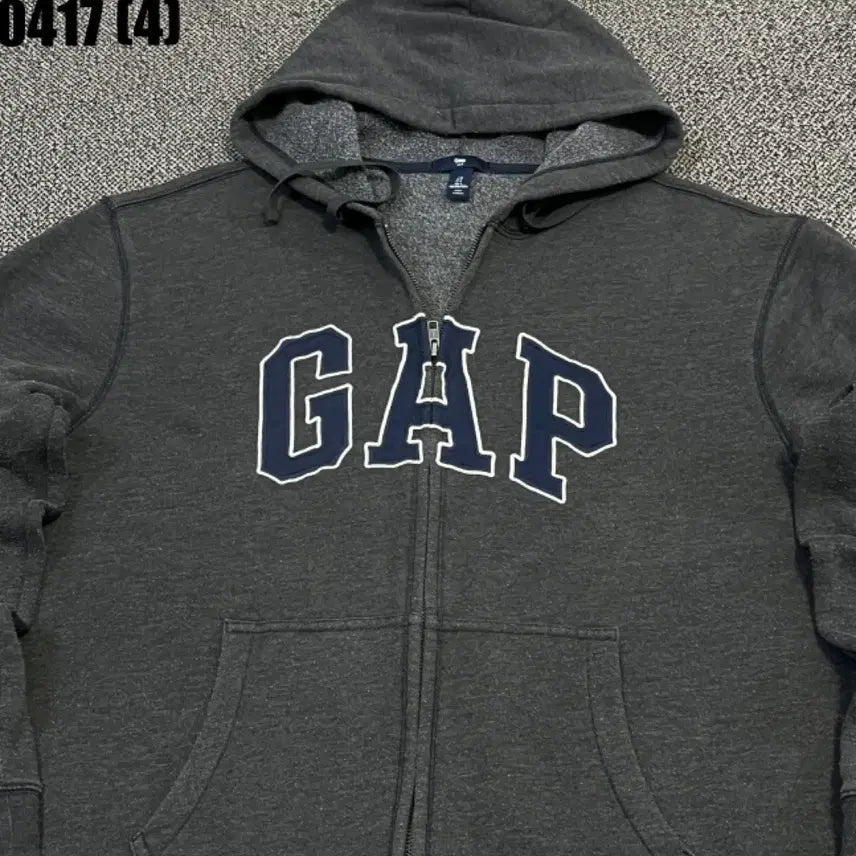 [BUNJANG] GAP Charcoal Fleece Hoodie L / GAP 갭 기모 후드집업 차콜 L | 0417 [4]