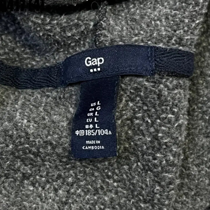 [BUNJANG] GAP Charcoal Fleece Hoodie L / GAP 갭 기모 후드집업 차콜 L | 0417 [4]