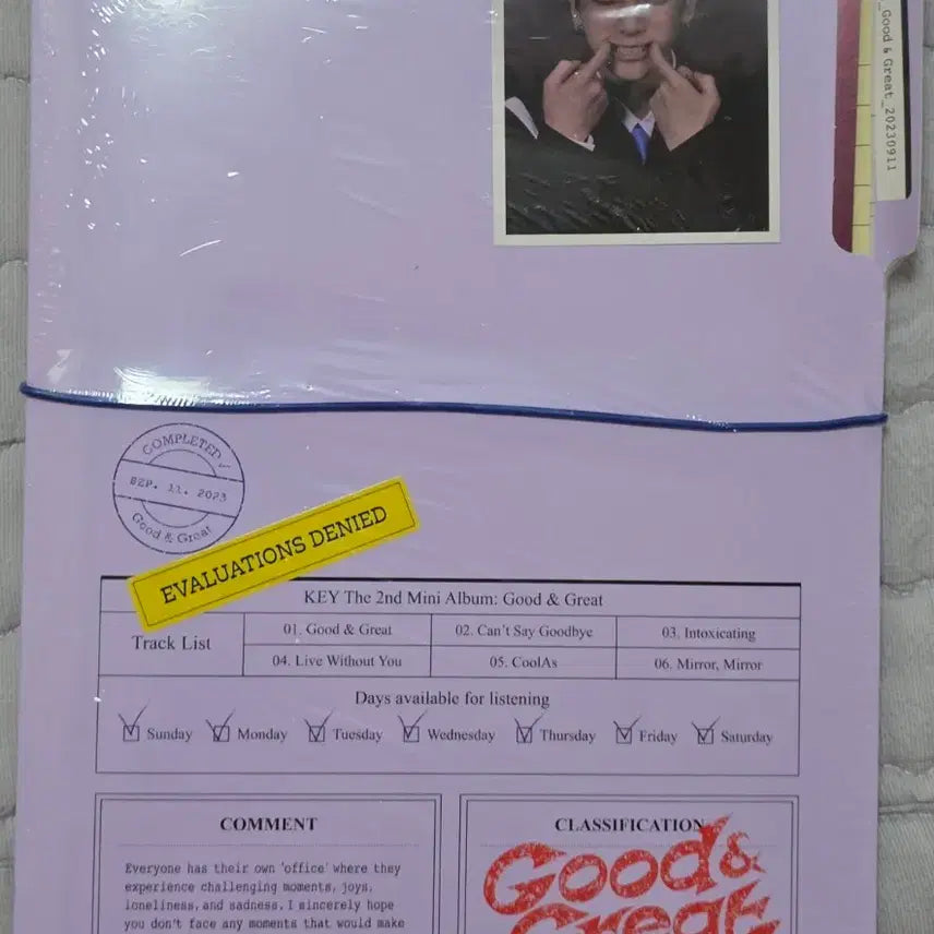 [BUNJANG] Key Good &amp; Great Cover Letter Version Album / 키  미니 2집 : Good &amp; Great_Cover Letter Ver