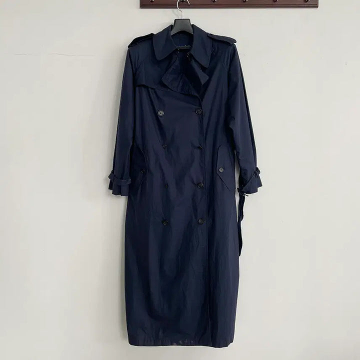 [BUNJANG] Polo Ralph Lauren Navy Double Trench Coat / 폴로 랄프로렌 네이비 더블 트렌치 코트