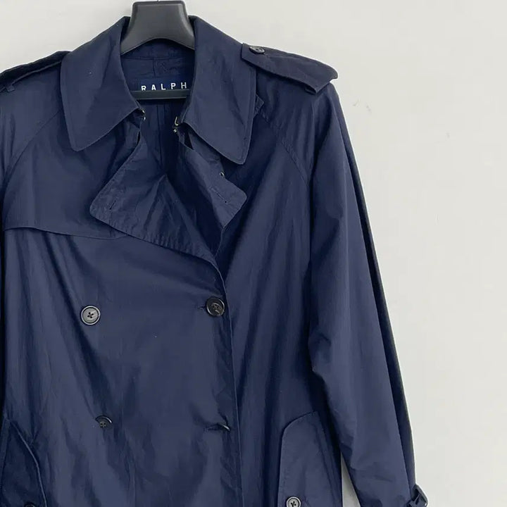 [BUNJANG] Polo Ralph Lauren Navy Double Trench Coat / 폴로 랄프로렌 네이비 더블 트렌치 코트