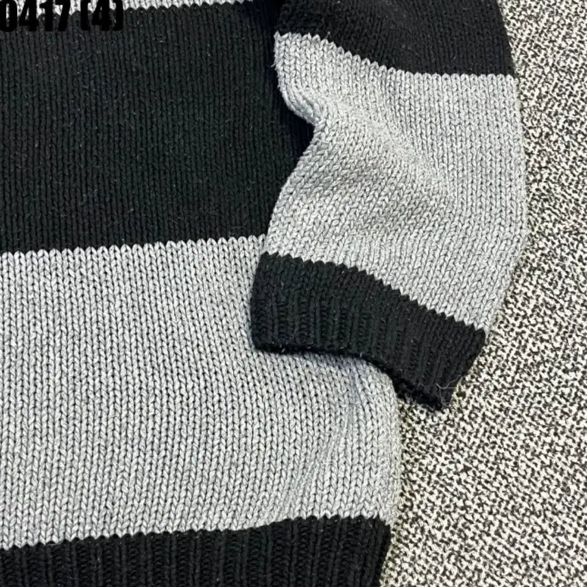 [BUNJANG] Unspecified Brand Striped Knit Long Sleeve T-shirt / 카라넥 단가라 니트 긴팔티 F | 0417 [4]