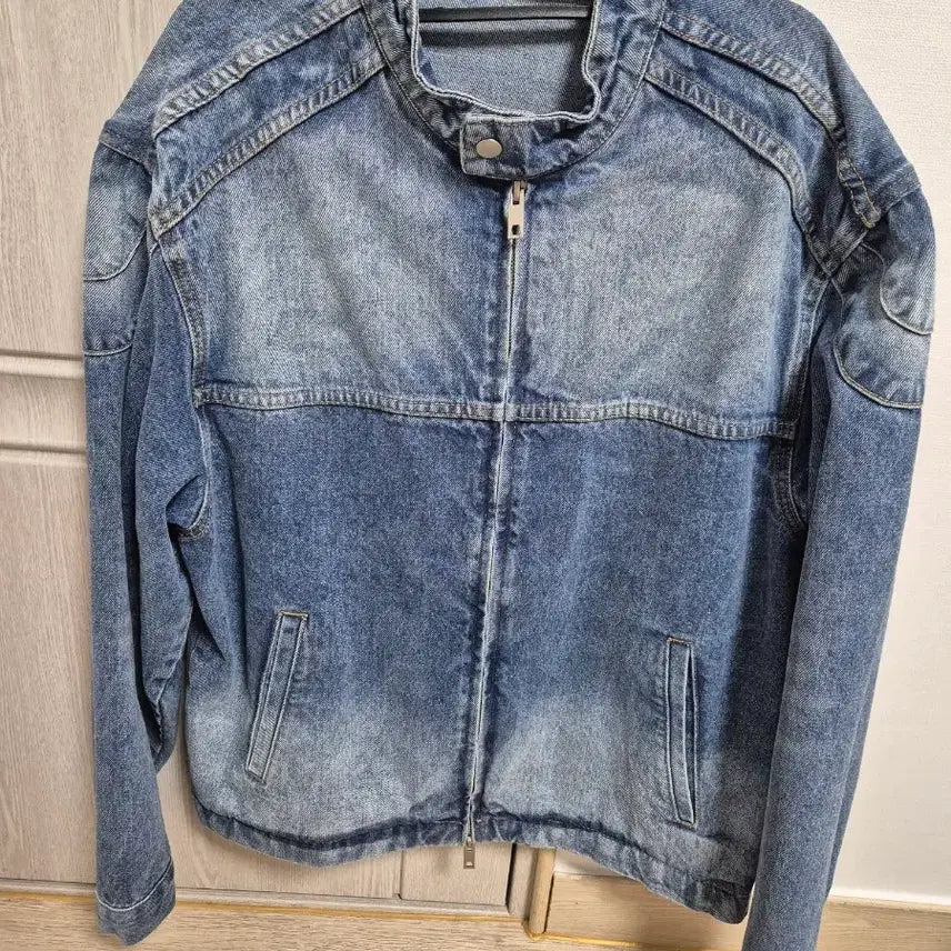 [BUNJANG] Lafarge Store Scav Washing Denim Racer Jacket M / 라퍼지스토어 스캐브 워싱데님 레이서 자켓M