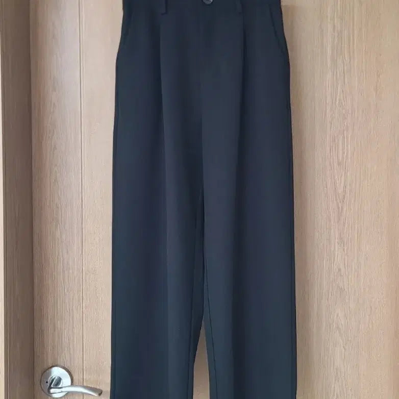 [BUNJANG] Black Wide Pleated Slacks Women&