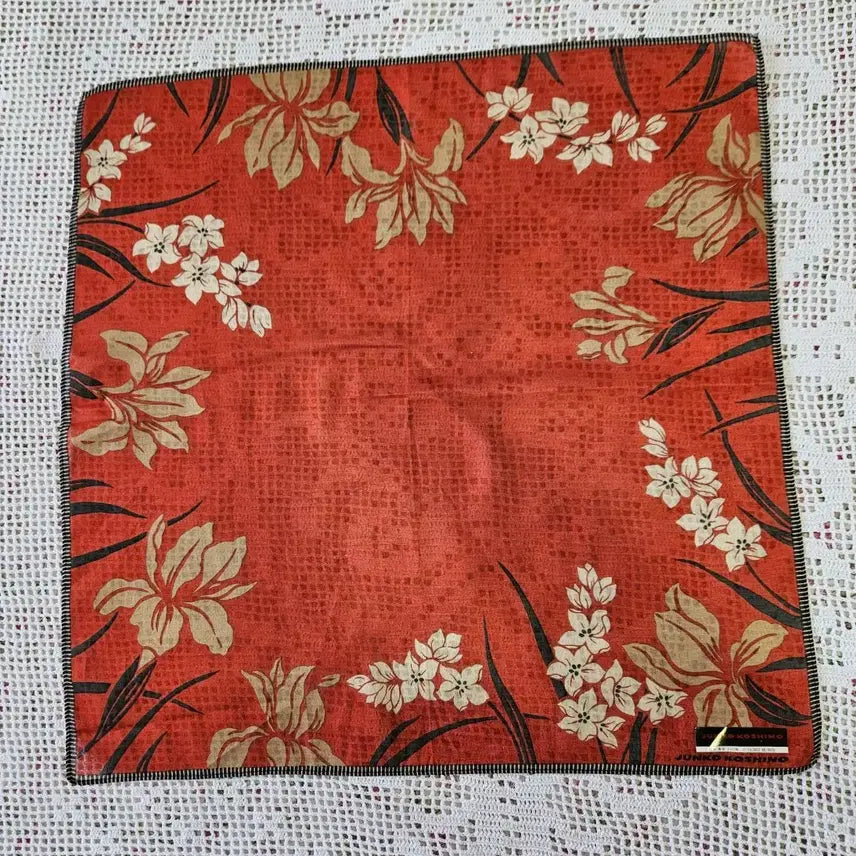 [BUNJANG] Designer Floral Handkerchief Bundle Set / 디자이너 플라워 손수건 3장 일괄