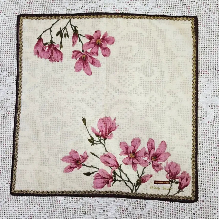 [BUNJANG] Designer Floral Handkerchief Bundle Set / 디자이너 플라워 손수건 3장 일괄