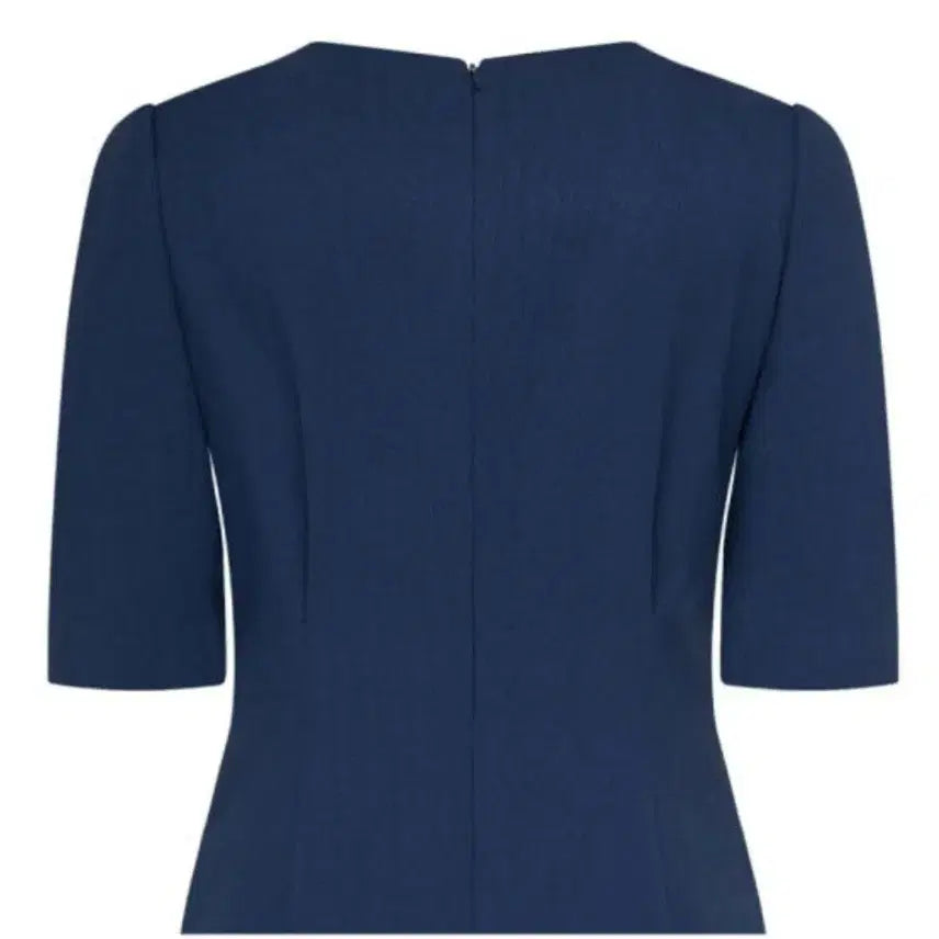 [BUNJANG] Unbranded V-neck Point Button Dress (Navy) / 린 브이넥 포인트버튼 원피스 77사이즈