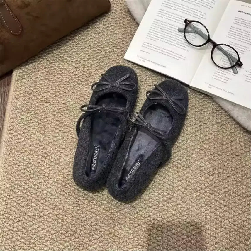 [BUNJANG] Ribbon Flat Shoes - Y2K Vintage Style / 리본 플랫슈즈 / 데일리 캐주얼 데이트룩 러블리 빈티지 y2k