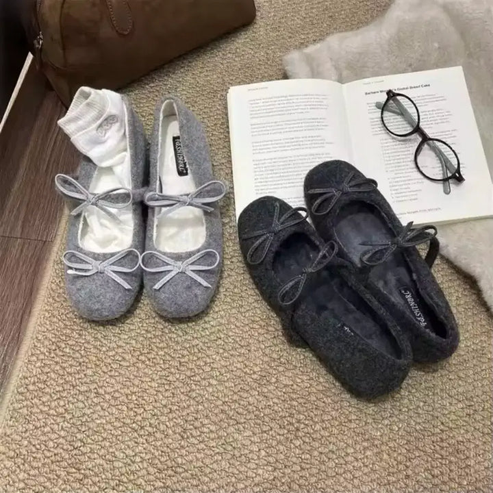 [BUNJANG] Ribbon Flat Shoes - Y2K Vintage Style / 리본 플랫슈즈 / 데일리 캐주얼 데이트룩 러블리 빈티지 y2k