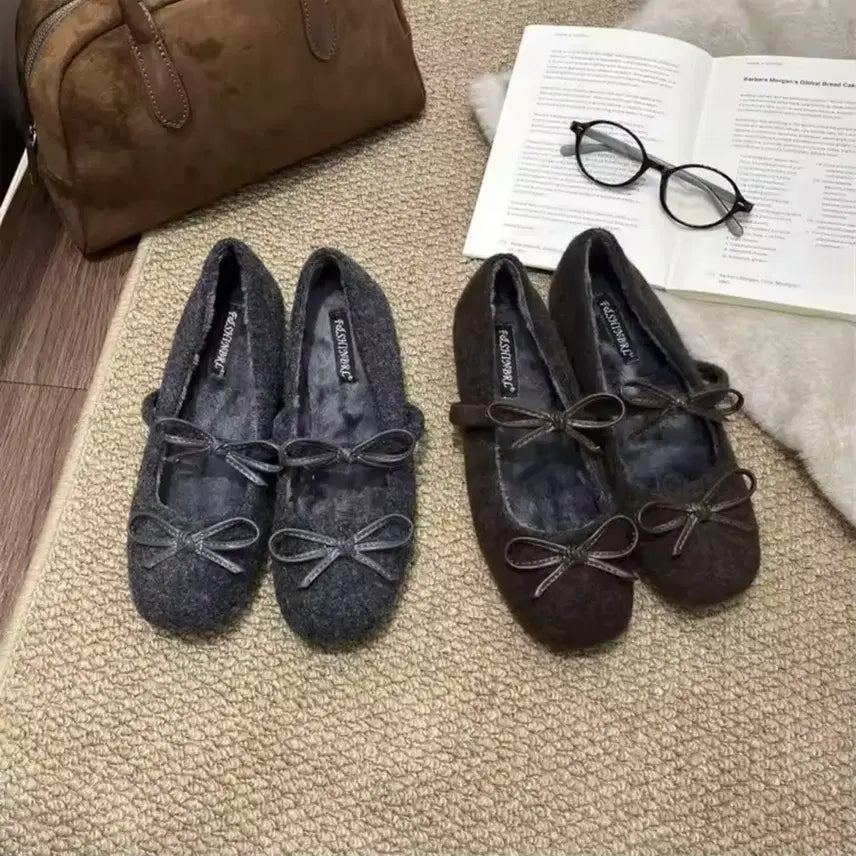 [BUNJANG] Ribbon Flat Shoes - Y2K Vintage Style / 리본 플랫슈즈 / 데일리 캐주얼 데이트룩 러블리 빈티지 y2k