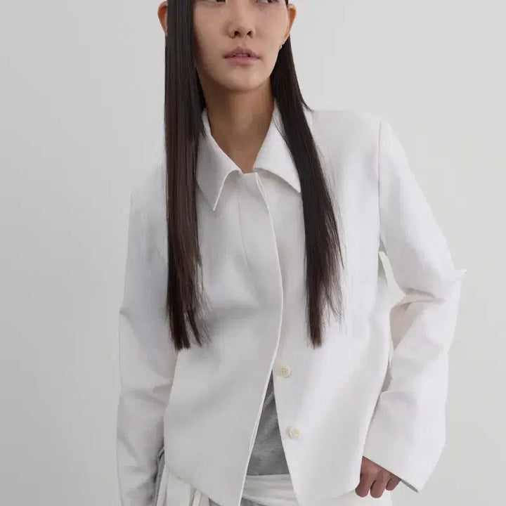 [BUNJANG] Repos Linen Cotton Jacket White S / repos 리포스 LINEN COTTON JACKET WHITE