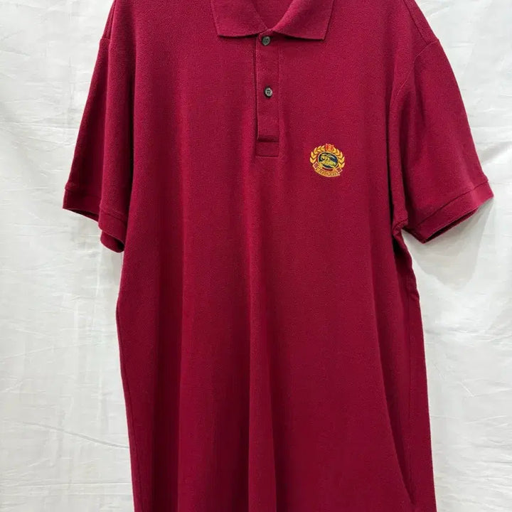 [BUNJANG] Burberry Polo Shirt - Wine Color - Size L / 버버리 카라티 와인색 L/95사이즈(정품)