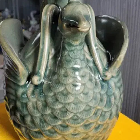 [BUNJANG] Goryeo Celadon Phoenix-Shaped Ewer Porcelain Antique / 고려청자 봉황형 주자 도자기 골동품 고려 청자 수집품 고미술품 주전자