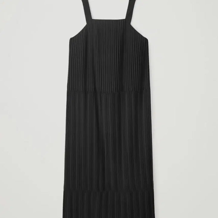 [BUNJANG] COS Black Pleated Long Dress / COS 블랙 플리츠 롱 원피스