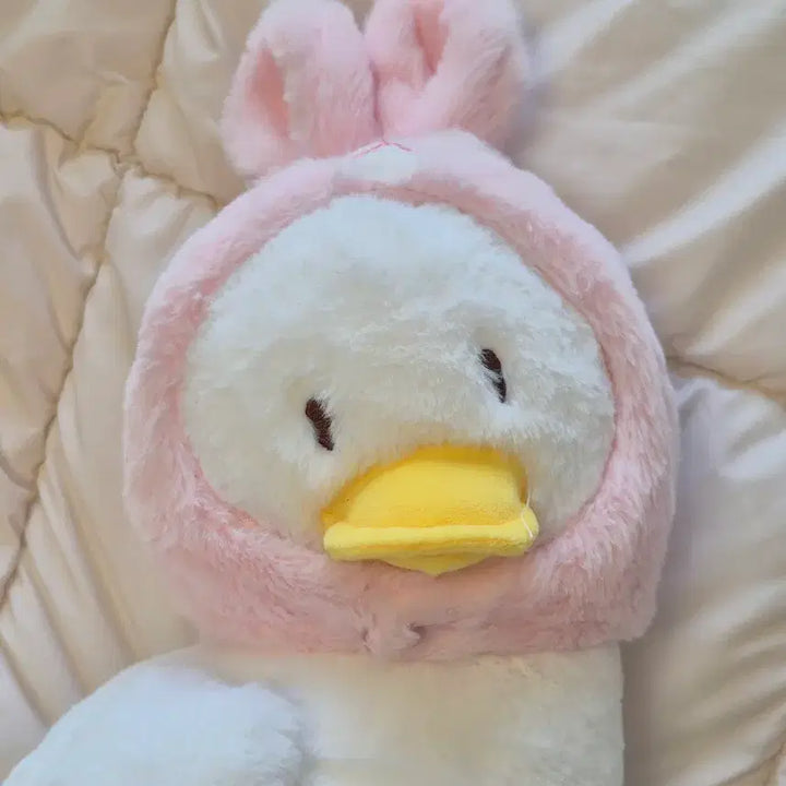 [BUNJANG] Duck Plush Toy with Rabbit Hat / 토끼 모자 오리 인형 봉제인형
