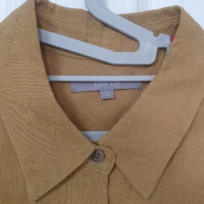 [BUNJANG] Byulbat Linen Shirt Dress Camel / byulbat 별밭양품점 린넨 셔츠 원피스 카멜