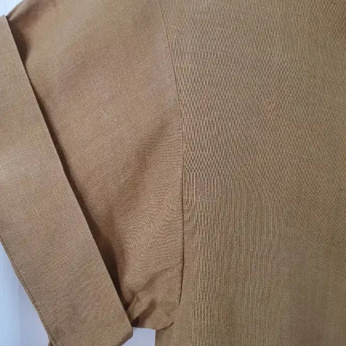 [BUNJANG] Byulbat Linen Shirt Dress Camel / byulbat 별밭양품점 린넨 셔츠 원피스 카멜