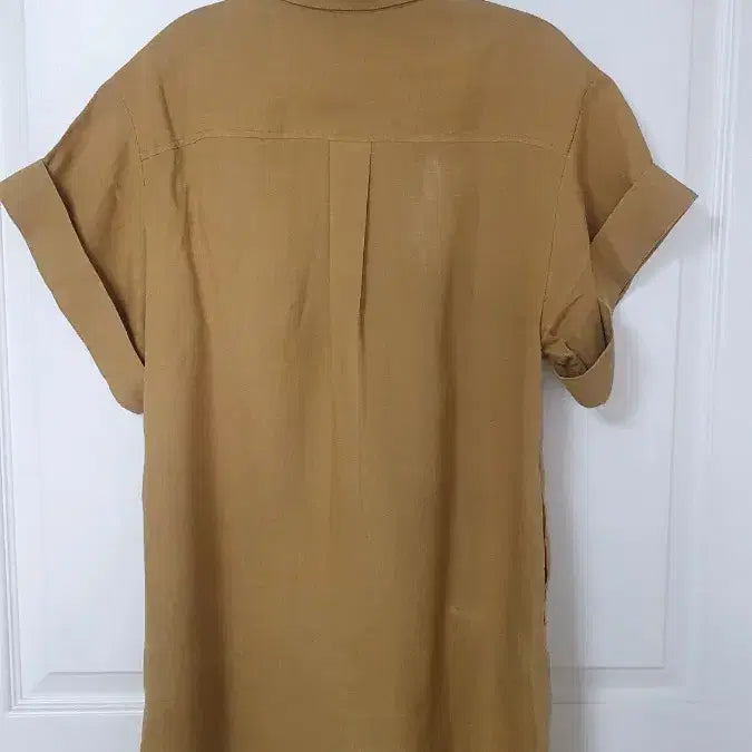 [BUNJANG] Byulbat Linen Shirt Dress Camel / byulbat 별밭양품점 린넨 셔츠 원피스 카멜