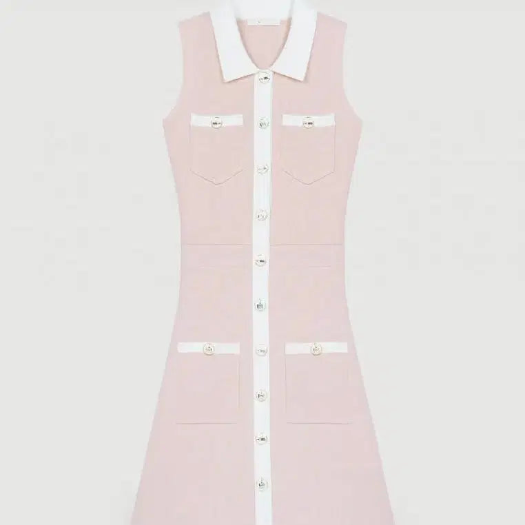 [BUNJANG] Maje Pale Pink Knit Dress / (새상품)마쥬 Maje 페일핑크 니트 원피스 36 사이즈 (66만=>23