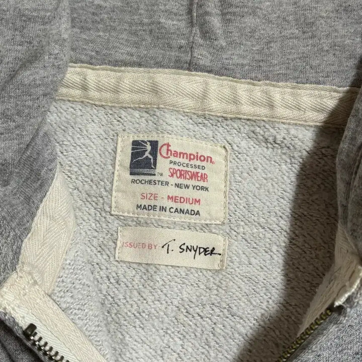 [BUNJANG] Champion Gray Hoodie Zip-up / Champion 챔피온 회색 후드 집업