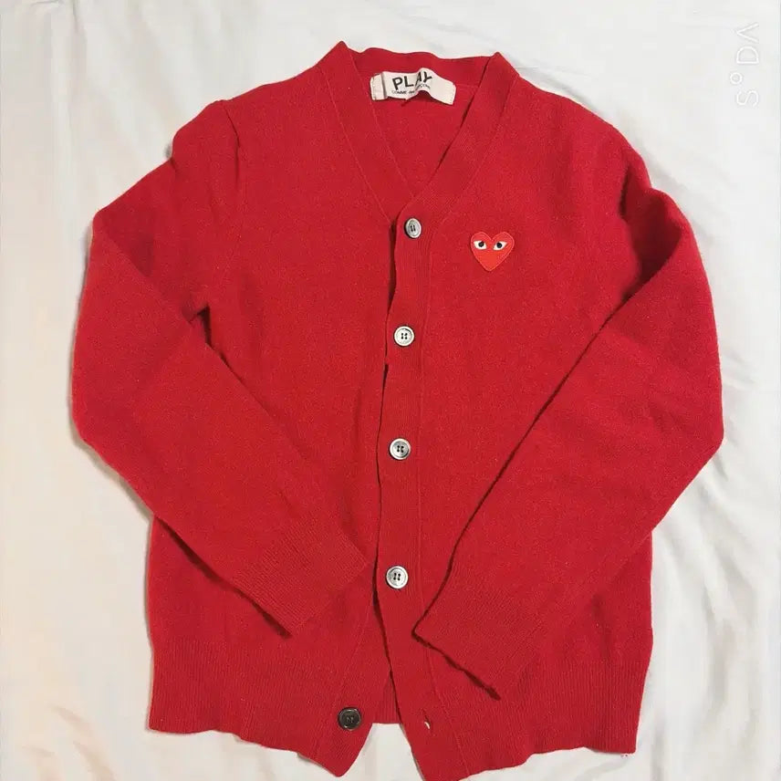 [BUNJANG] Comme des Garcons Red Heart Cardigan L / 꼼데가르송 레드 하트 가디건 L