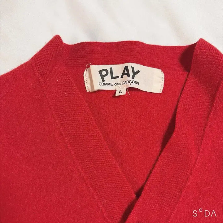 [BUNJANG] Comme des Garcons Red Heart Cardigan L / 꼼데가르송 레드 하트 가디건 L