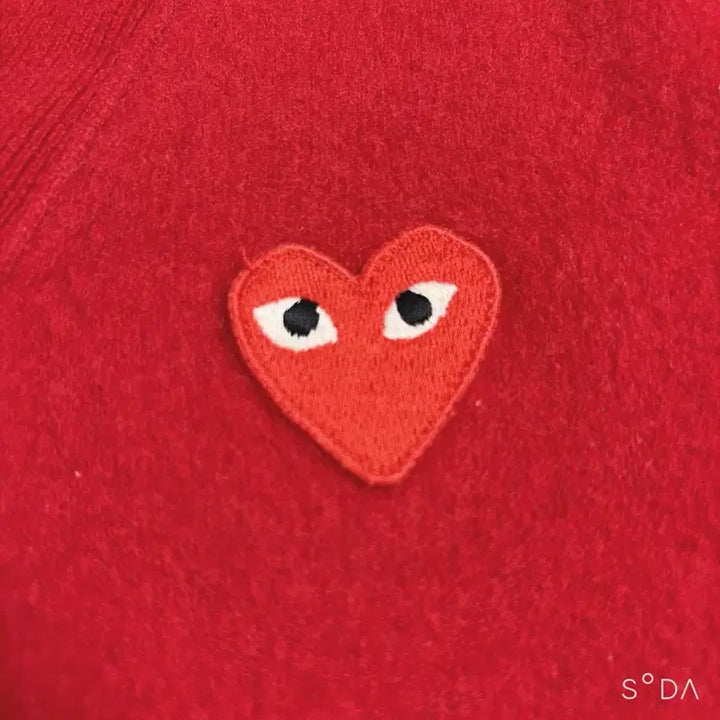 [BUNJANG] Comme des Garcons Red Heart Cardigan L / 꼼데가르송 레드 하트 가디건 L