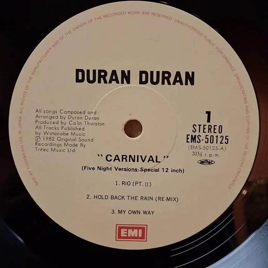 [SOLD OUT] 희귀 듀란듀란 Carnival LP 음반