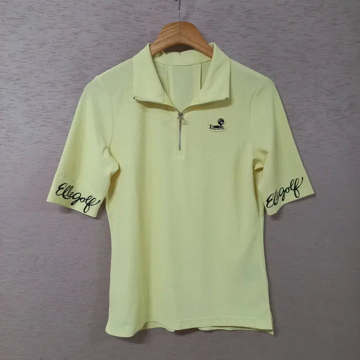 [BUNJANG] Elle Golf Yellow Half-Zip T-Shirt / B4-18/엘르골프 노랑 반집업 티셔츠