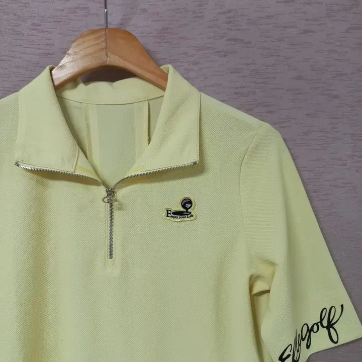 [BUNJANG] Elle Golf Yellow Half-Zip T-Shirt / B4-18/엘르골프 노랑 반집업 티셔츠